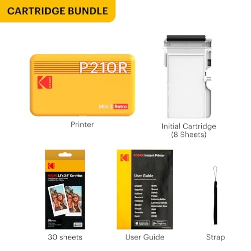 White 2.1x3.4 inches Portable Photo Printer with 38 Sheets O333