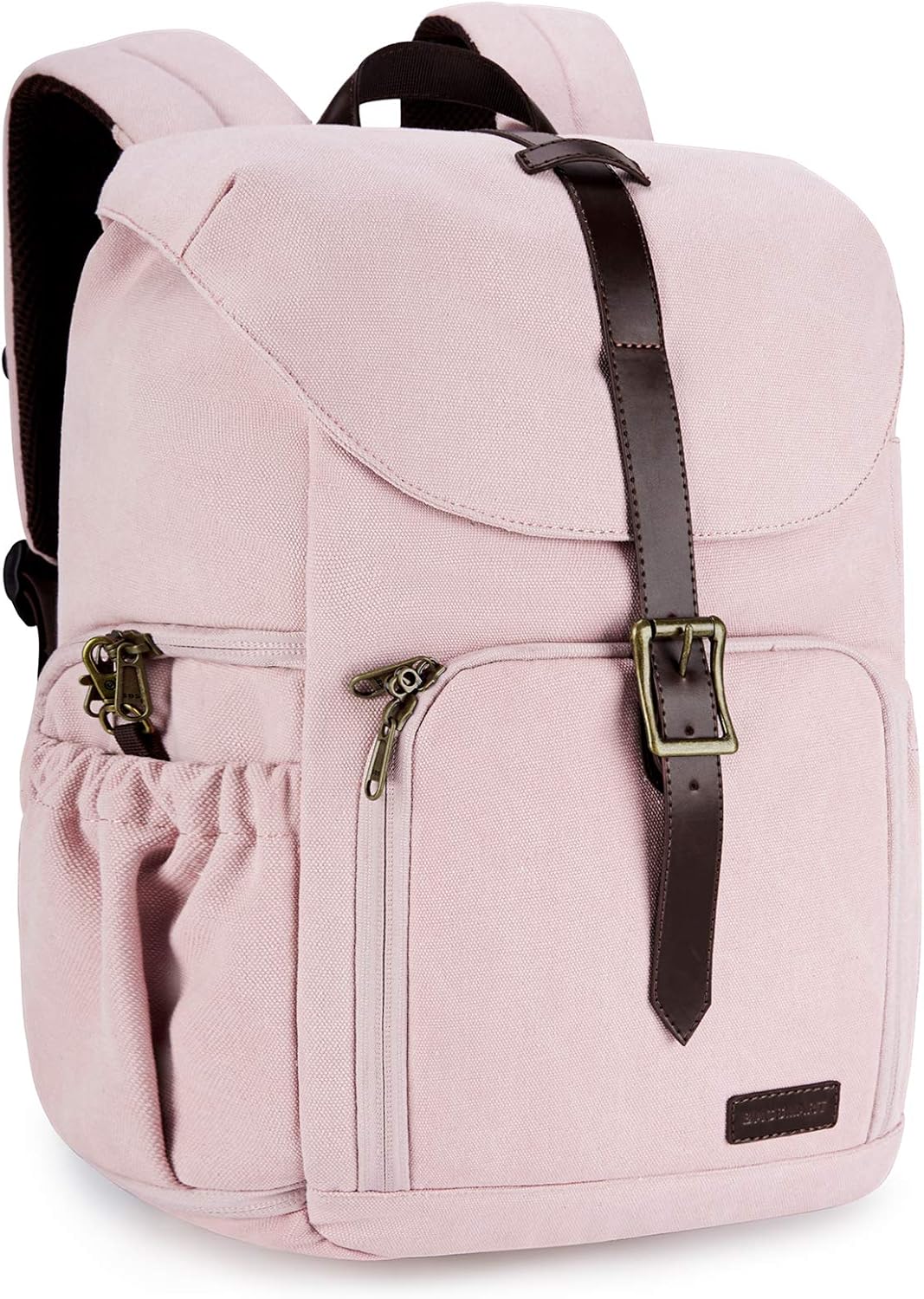 Pink Waterproof DSLR Camera Backpack with Rain Cover W544929