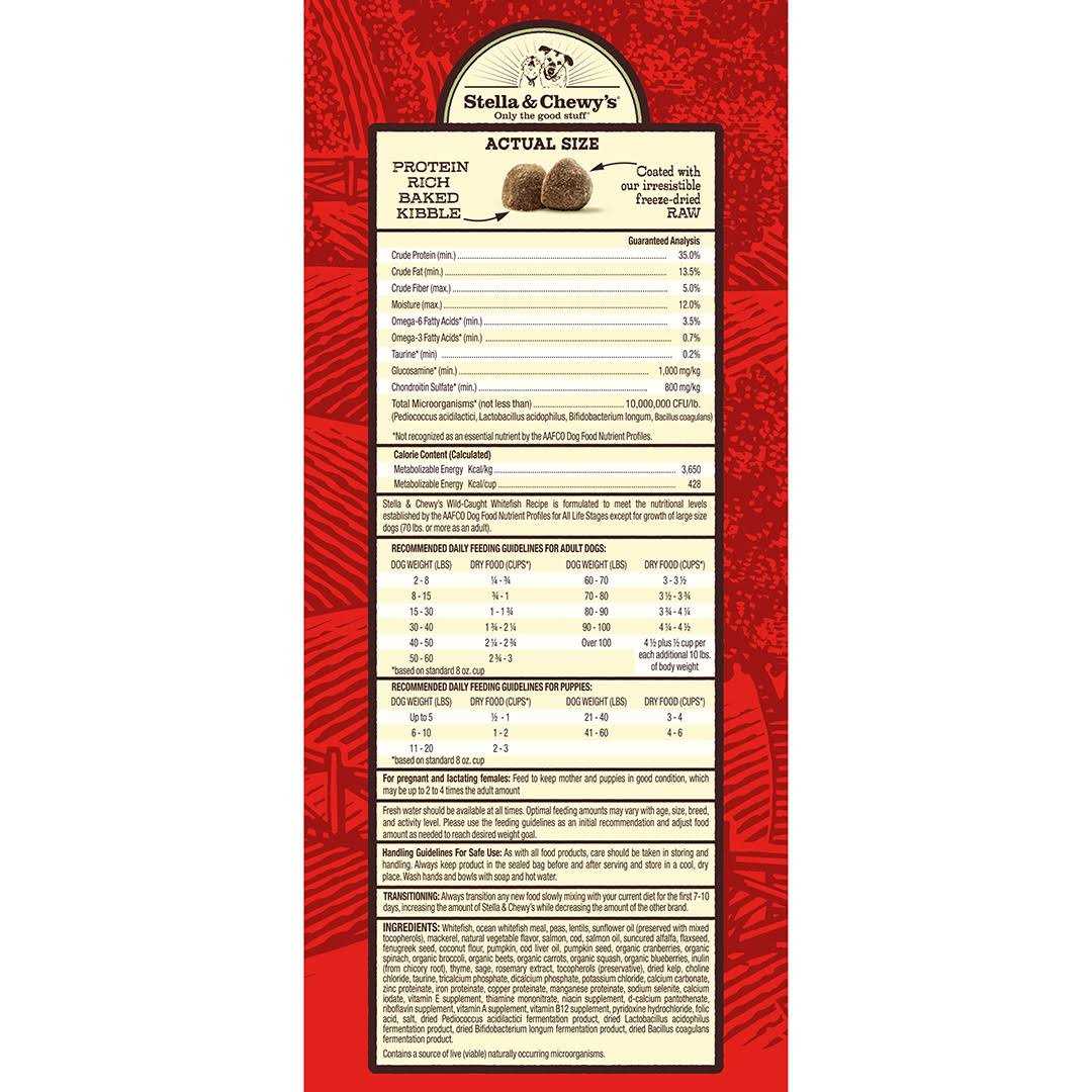 Raw Coated Dog Kibble Wild Caught Whitefish O764