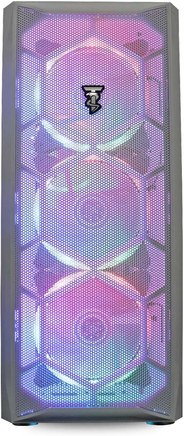 White Intel Core i7 AMD RX 580 8GB 16GB RAM 1TB NVMe SSD Desktop Computer Tower X2700