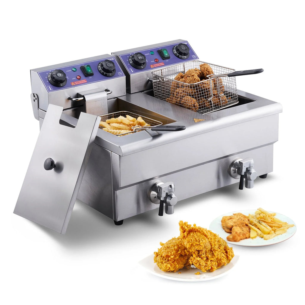 3000W Dual Tank Electric Deep Fryer H562