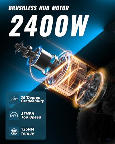 Electric Dirt Bike, 60V 3000W / 48V 2400W, Dual Battery, 25" Motorcycle Tire, Full Suspension X1169