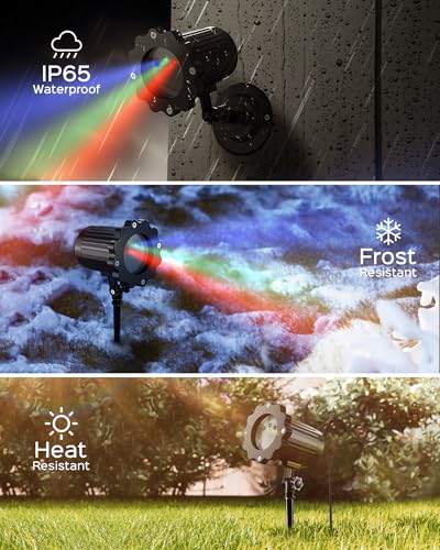 Christmas Projector Lights Outdoor, 3 Color Firefly Laser Lights with Remote Control, 1-Pack V64708