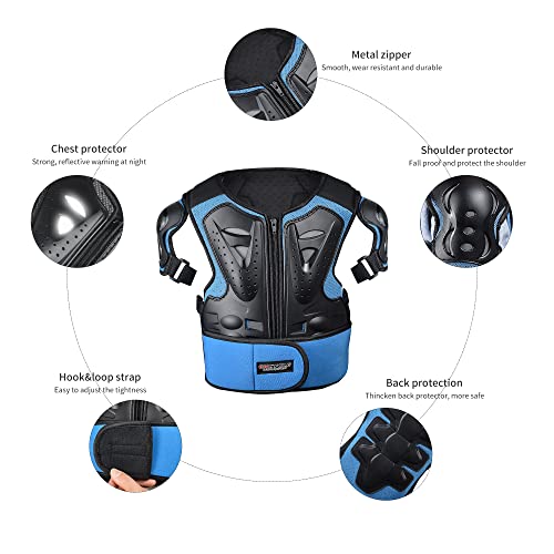 Kids Motorcycle Armor Suit Dirt Bike Chest Protector with Elbow Knee Pads Guards R128