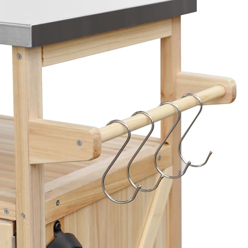 White Farmhouse Kitchen Island with Power Outlet, Drop Leaf, Spice Rack, Drawer, Rolling Cart on Wheels N521