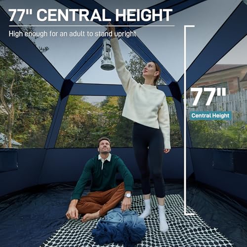 Blackout 6 Person Instant Cabin Tent with Vestibule and Large Mesh Windows N43854