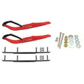 Red Razor Snowmobile Skis with 8 inch Round Bars Complete Kit R404