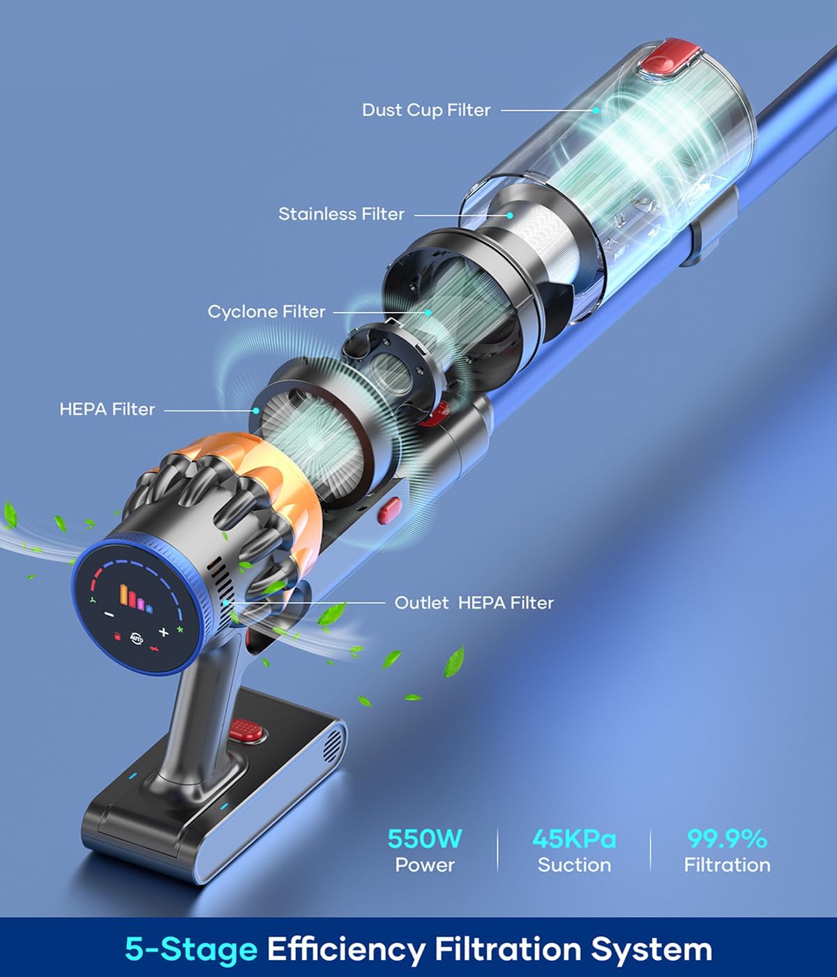 Cordless Stick Vacuum Cleaner with Touch Screen M12516