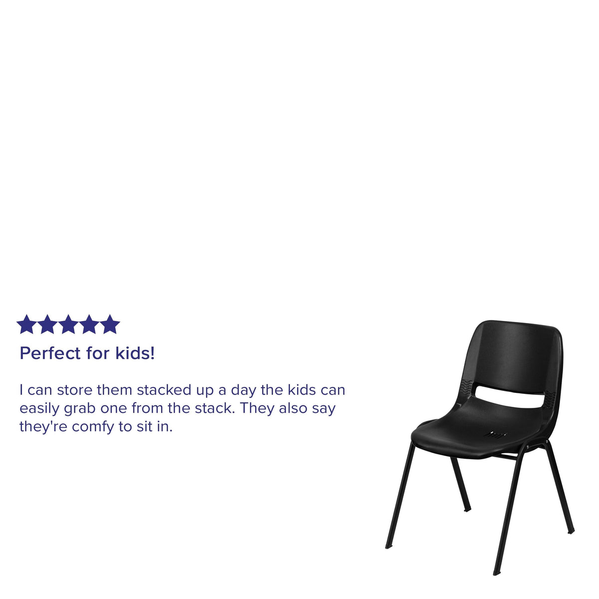 Black Stacking Chair P373
