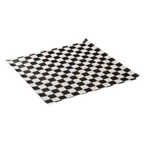 Black/White Checks Basket Liner Sheet, 1000/Pack P20157