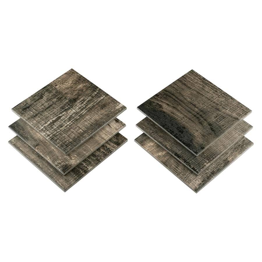 Textured Wood Timber Brown Floor and Wall Tile P15209