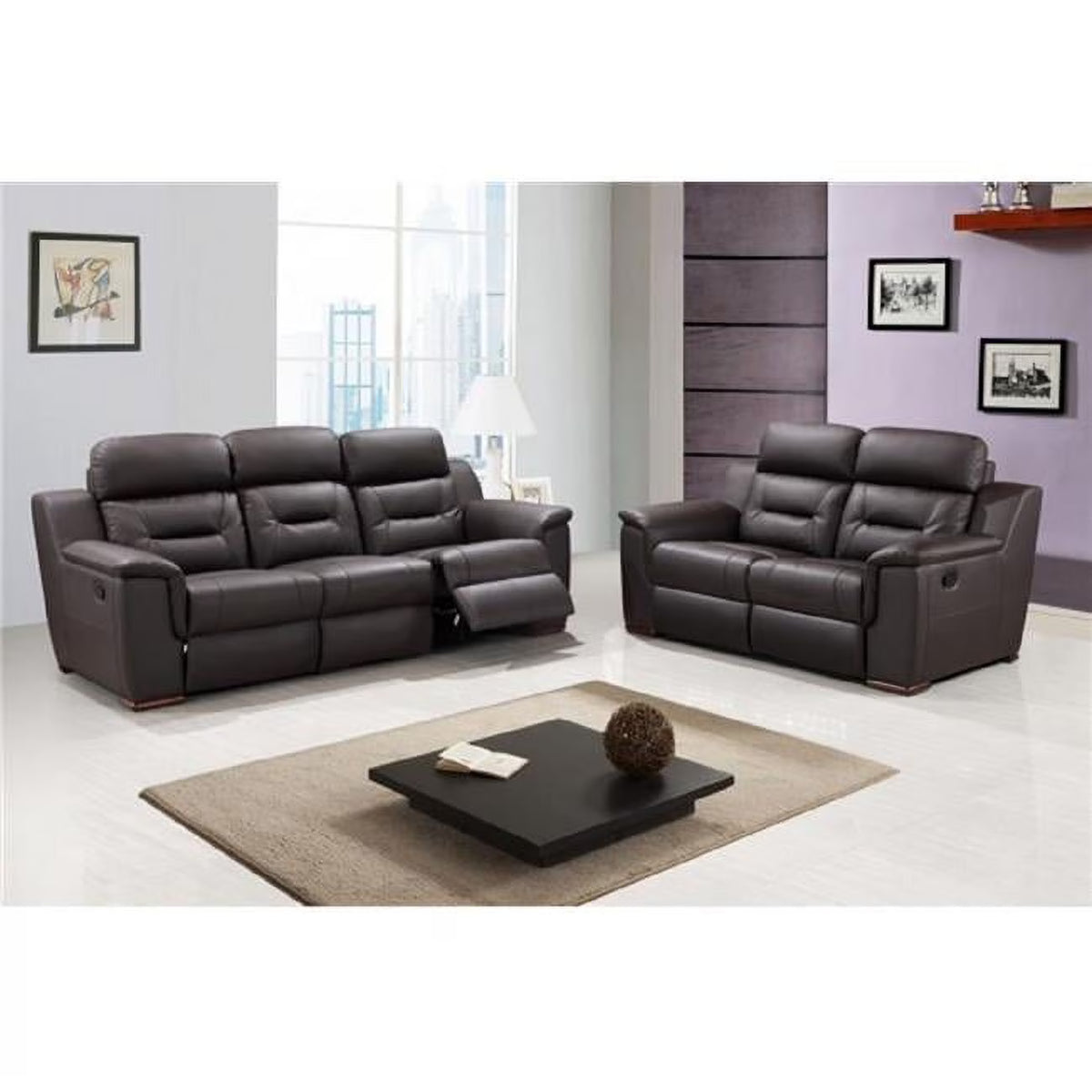 Brown Sofa Loveseat R1405