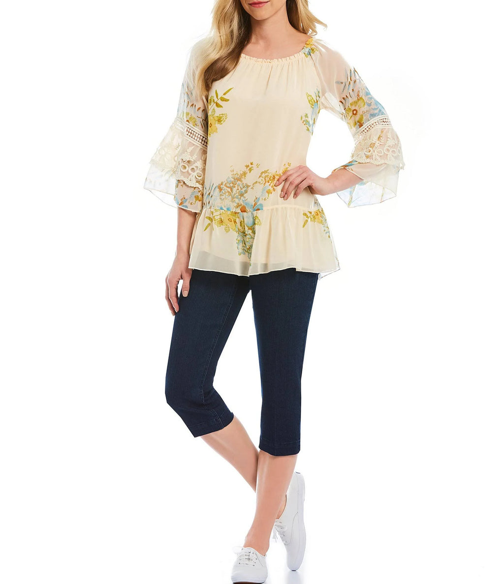 Denim Pull-On Capri Pants O118395