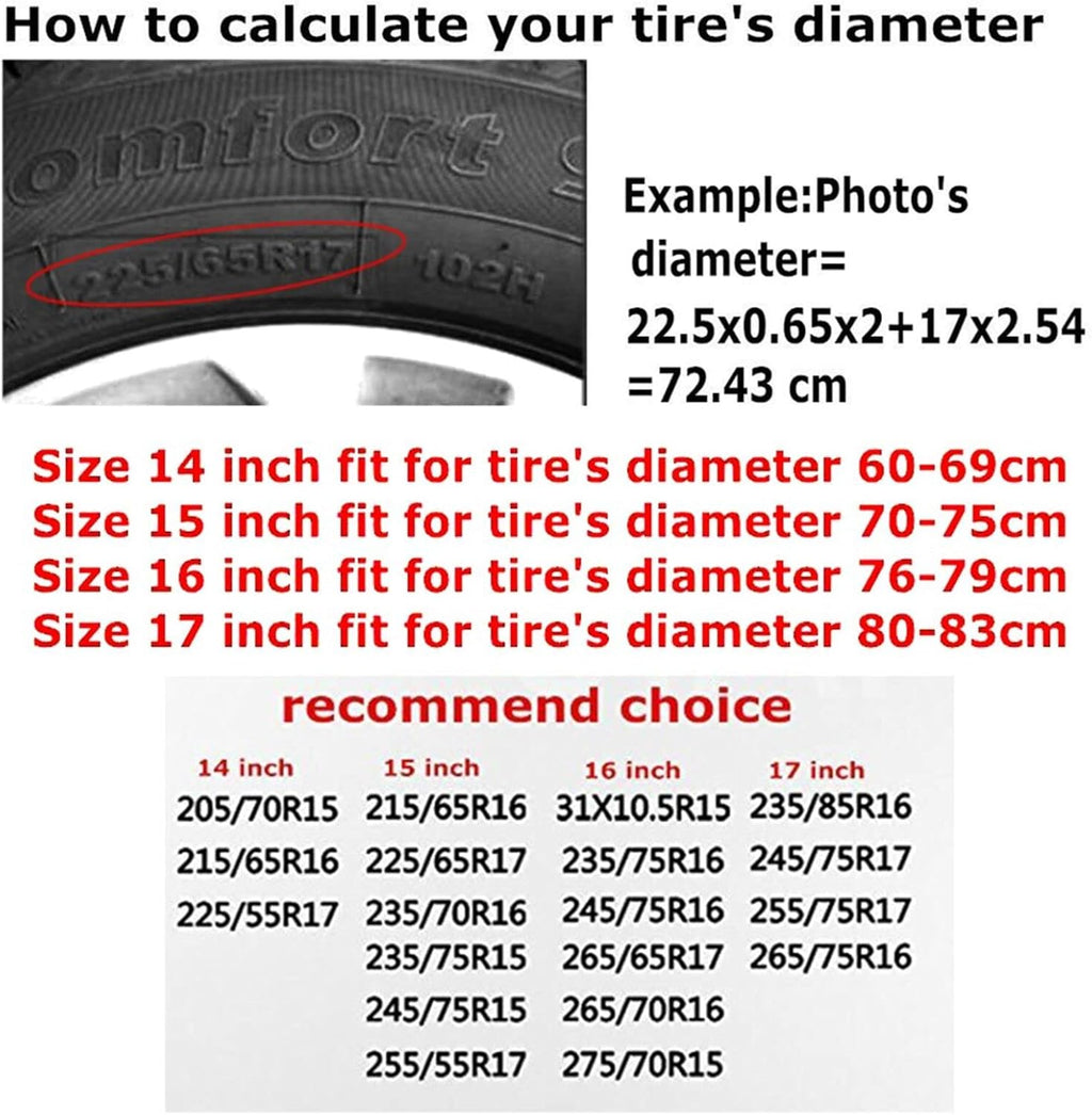 15 Inch Pack of 2 Waterproof Universal Wheel Tire Protectors N7500