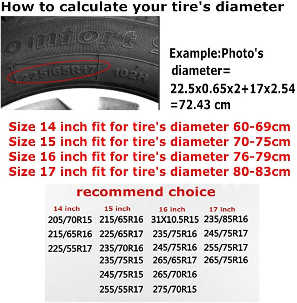 15 Inch Pack of 2 Waterproof Universal Wheel Tire Protectors N7500