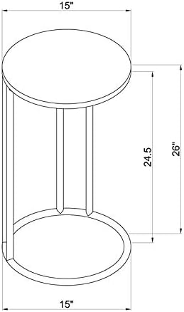 Gold Metal Accent C Table J1492