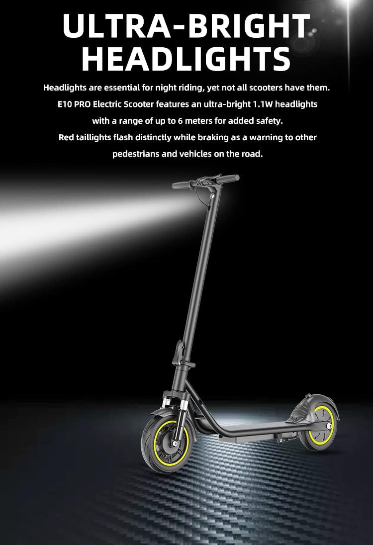 Electric Scooter Adults 500w Motor 25MPH 25 Miles 10" Tires Folding A867