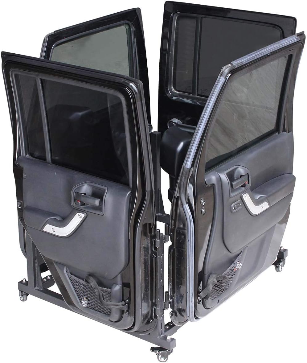 Movable 4 Door Hanger Cart Sliding Door Storage Rack M256