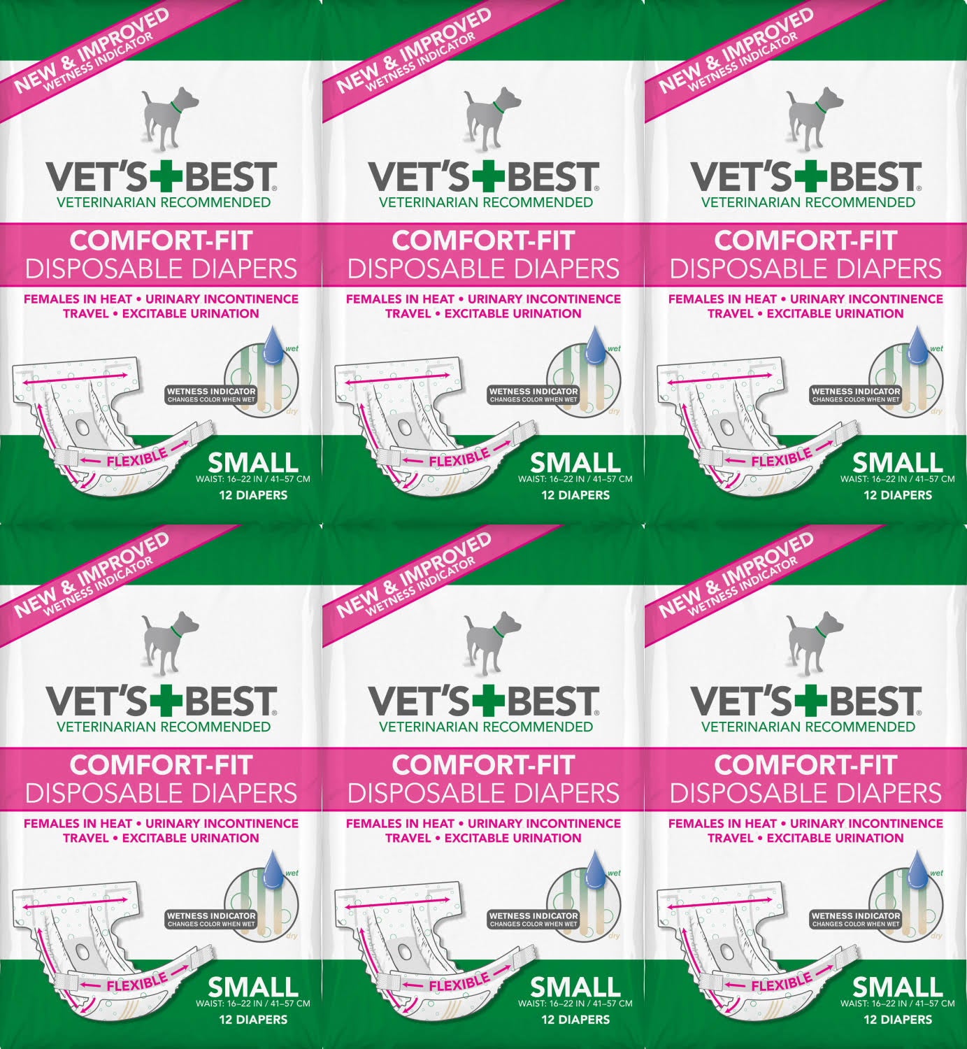 12 Count Disposable Dog Diapers U701
