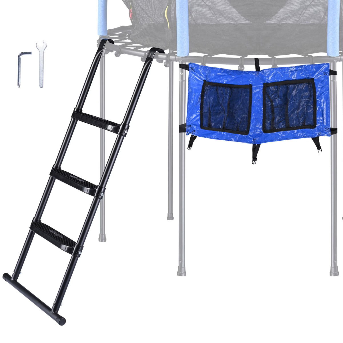 3 Step Trampoline Ladder with Shoe Bag A973