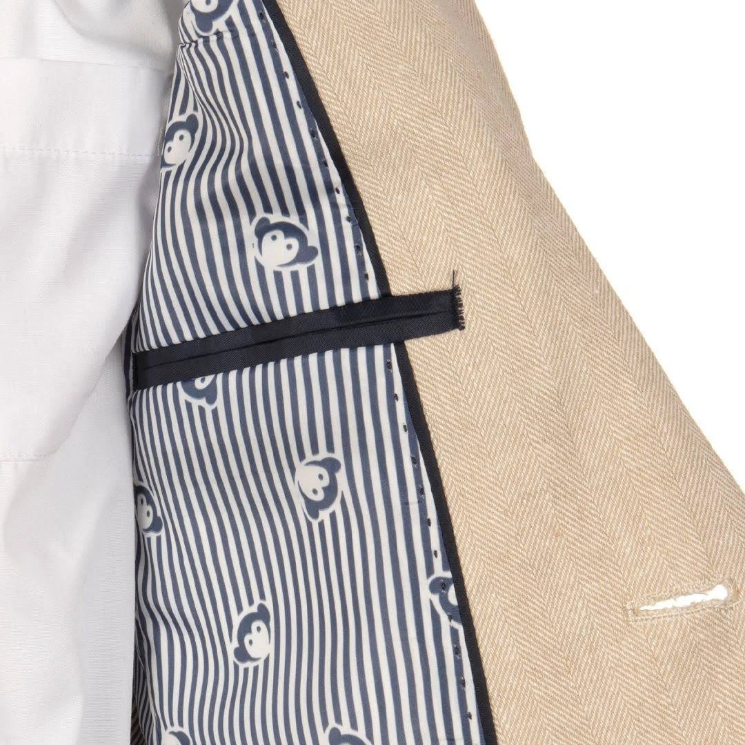 Khaki Herringbone Suit H80941