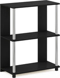 3-Tier Bookcase with Stainless Steel Tubes O88203