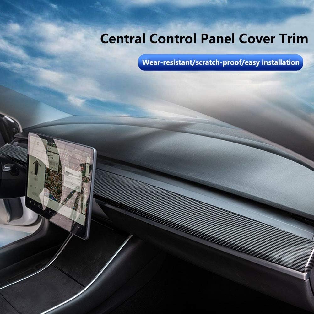 2Pcs Carbon Fiber Look Dashboard Panel Trim for Tesla Model 3 Model Y Z607
