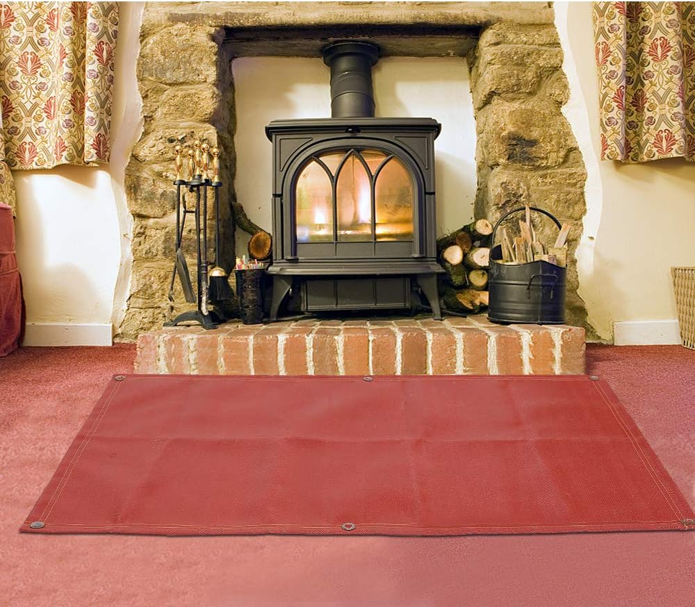 70"×58" Fireproof Silicone Fire Pit Mat D832858