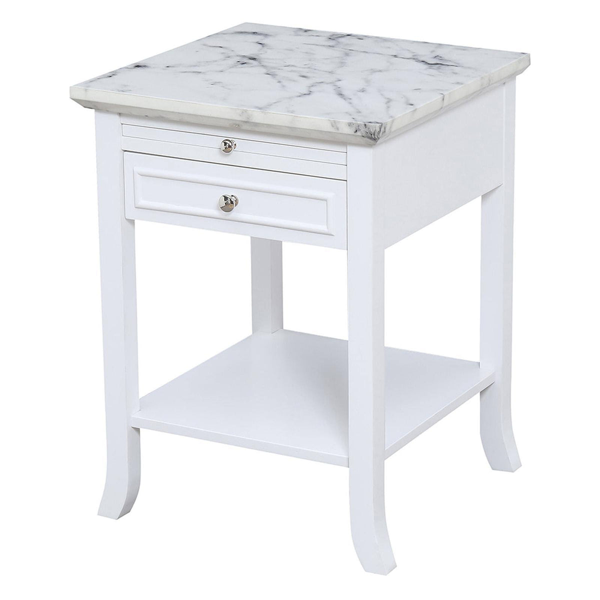 White End Table with Drawer and Slide R634404