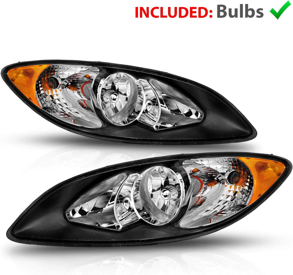 Black Replacement Headlights Set C5065