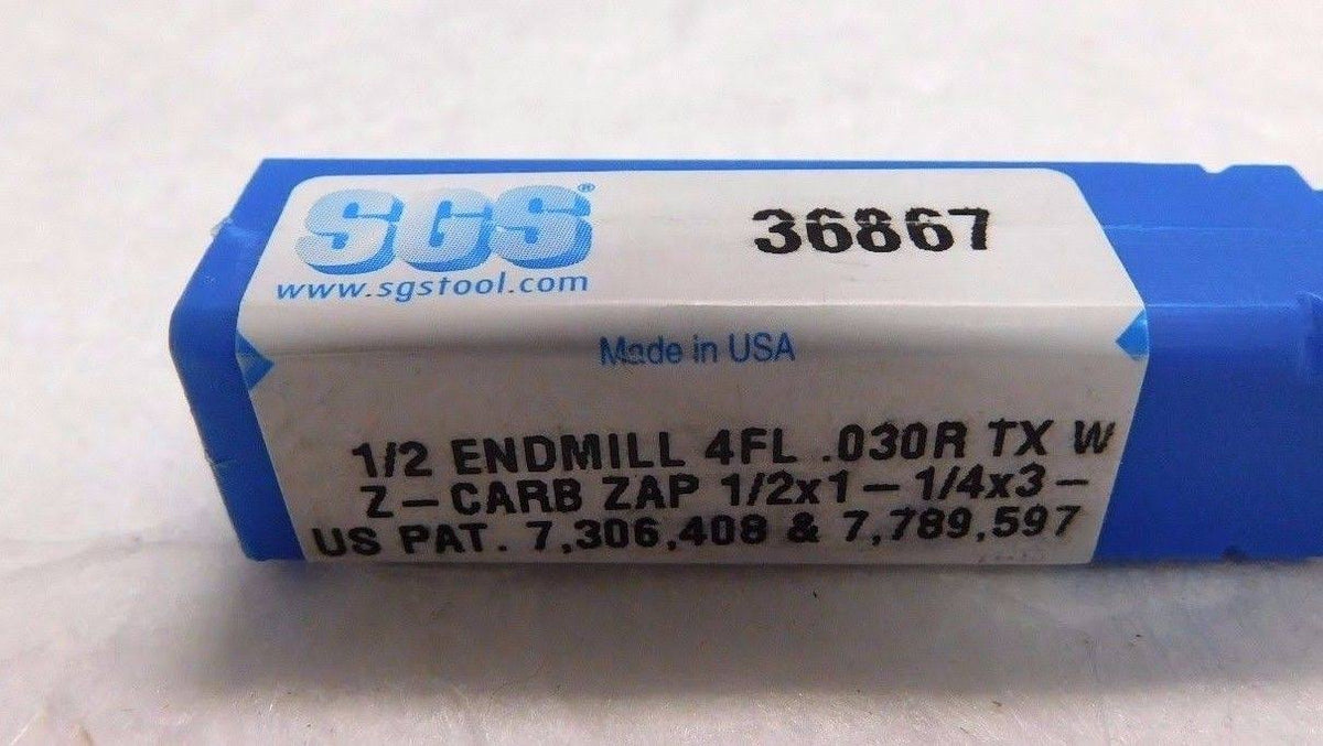 1/2x22 Cutting Diameter Flat End Mill V25317