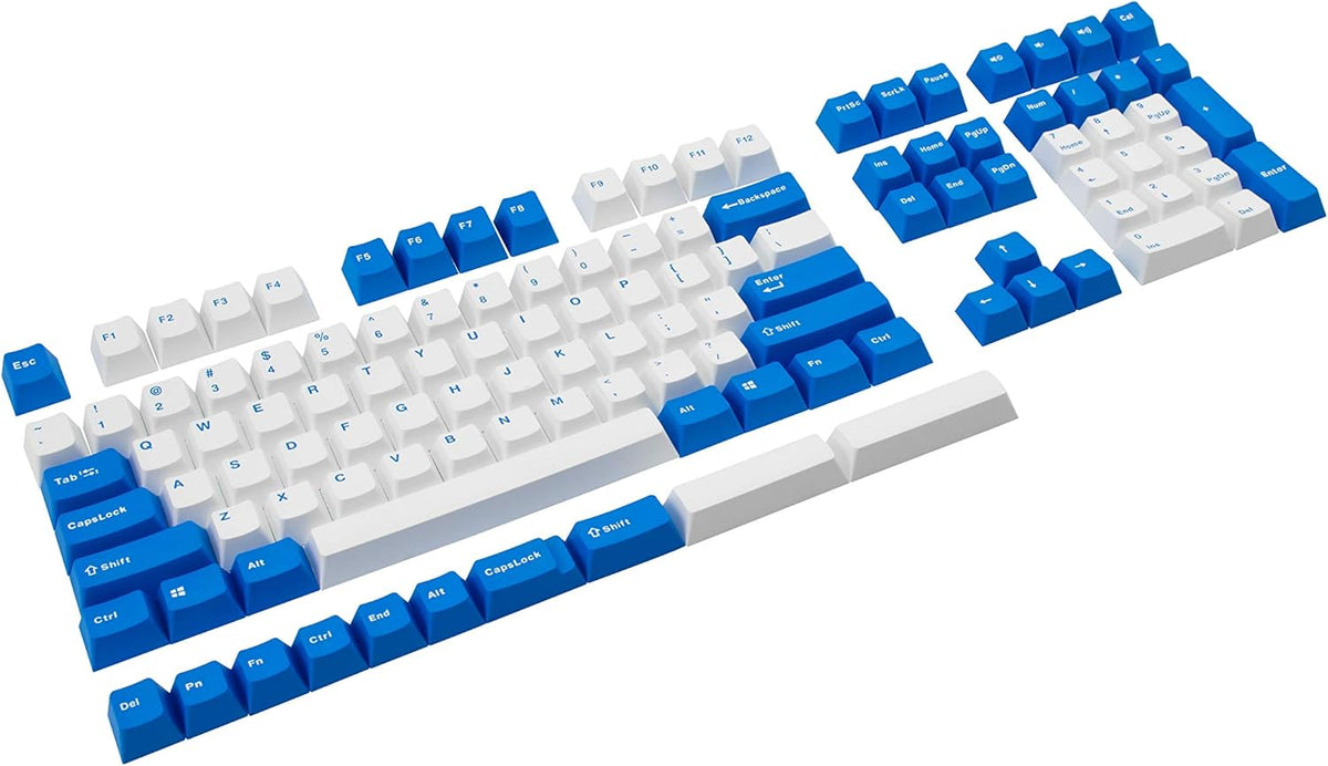 Glaze Blue Doubleshot PBT Keycaps, 108 Keys Plus Extra 11 Keys Set L40703