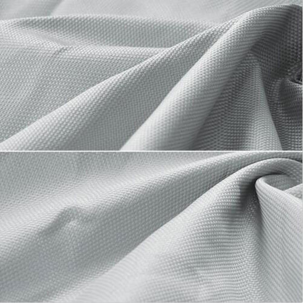 Grey 600D Oxford Fabric Waterproof Trailerable Boat Cover with Carrying Bag O716390