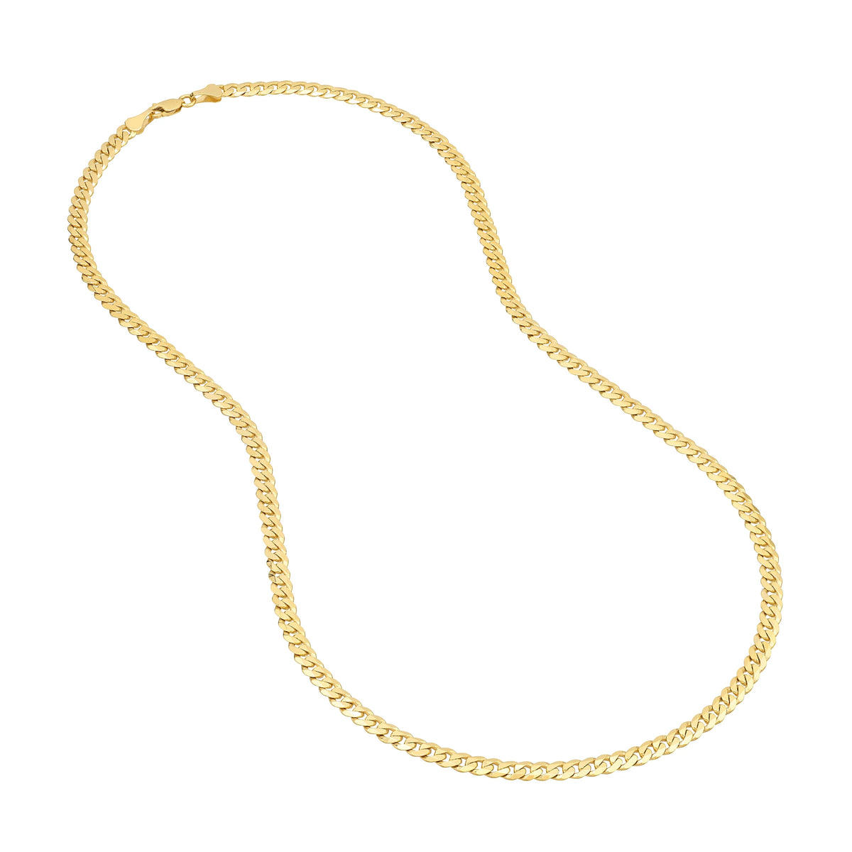 14K Yellow Gold 24" Cuban Chain Necklace W74326