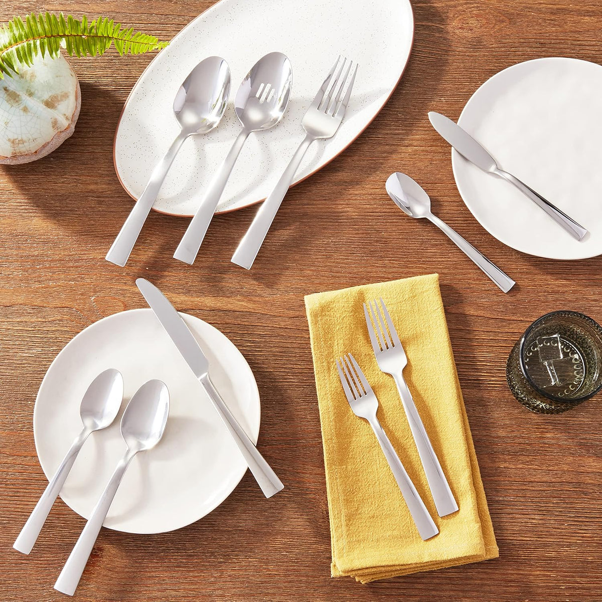 45 Piece Stainless Flatware Set, Service for 8 W697