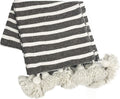 Pom Pom Tassel Throw Blanket 59x59 K31471