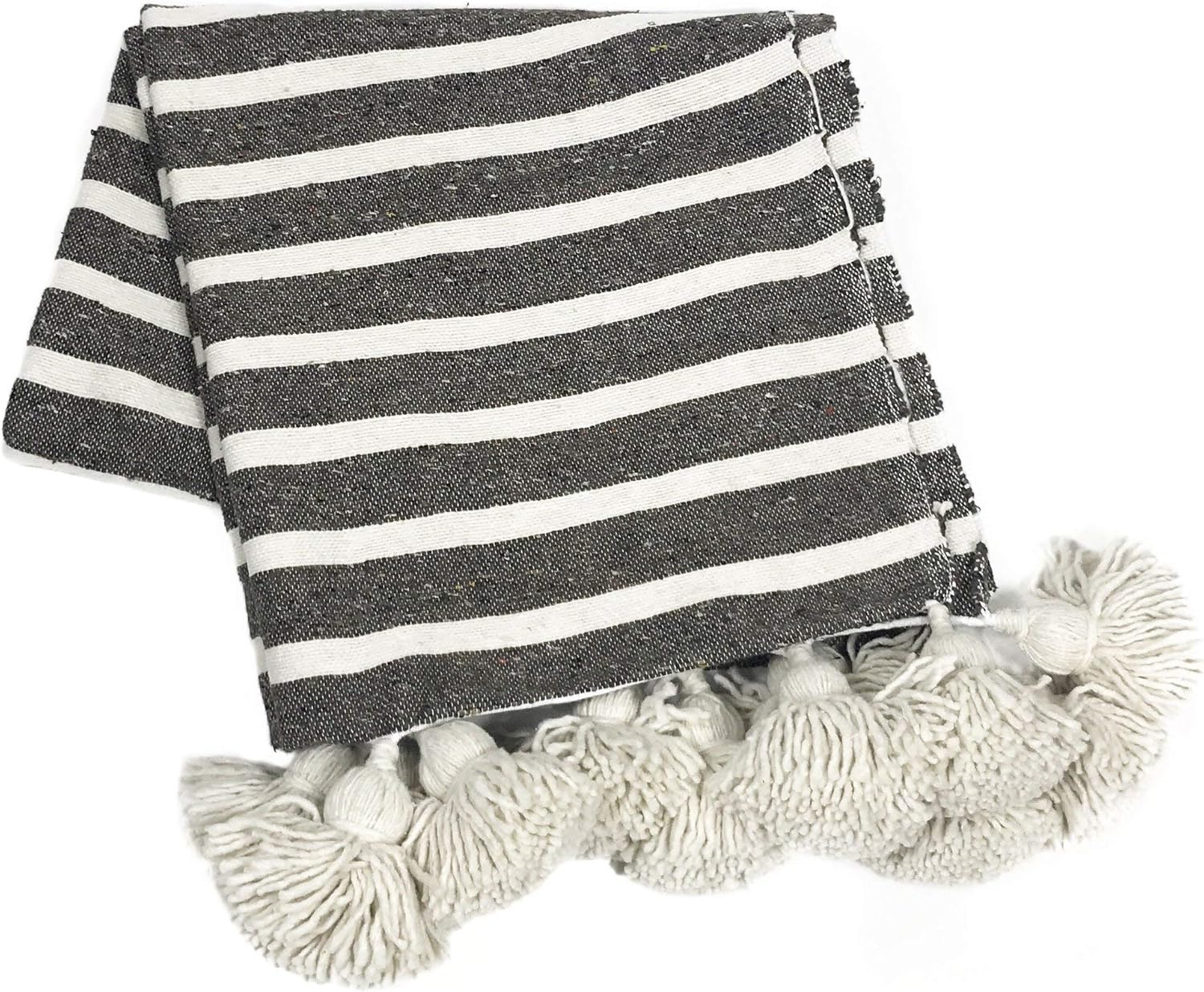 Pom Pom Tassel Throw Blanket 59x59 K31471