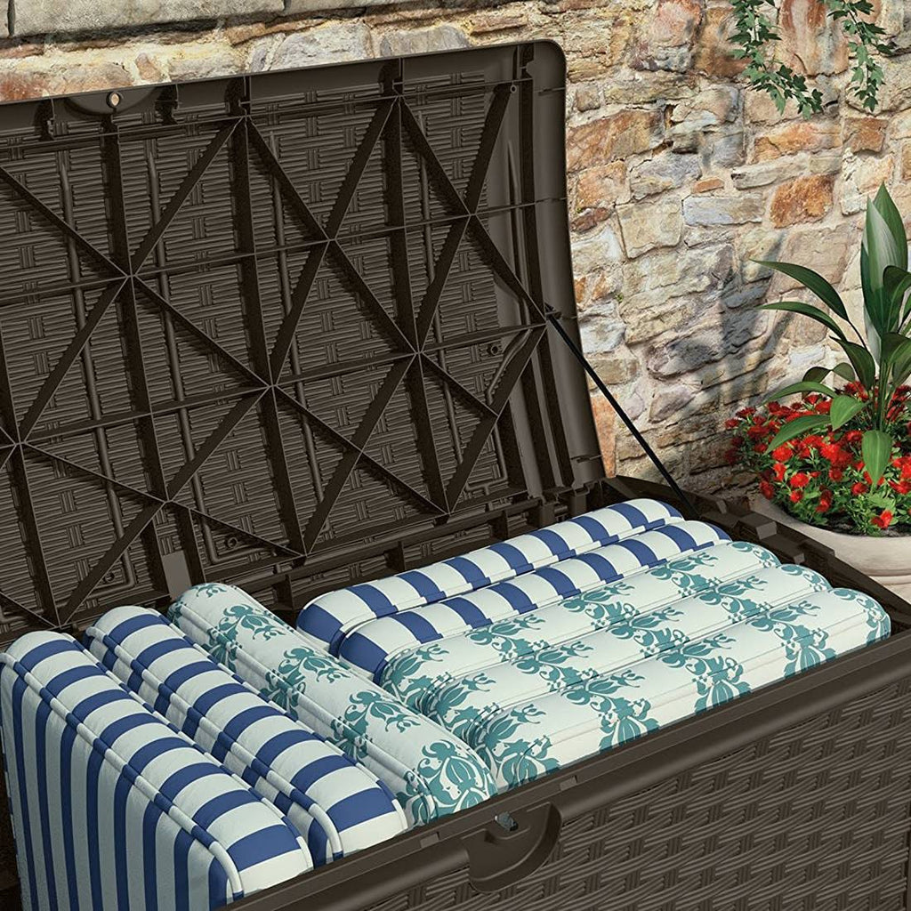 72 gal Resin Wicker Deck Box M11954