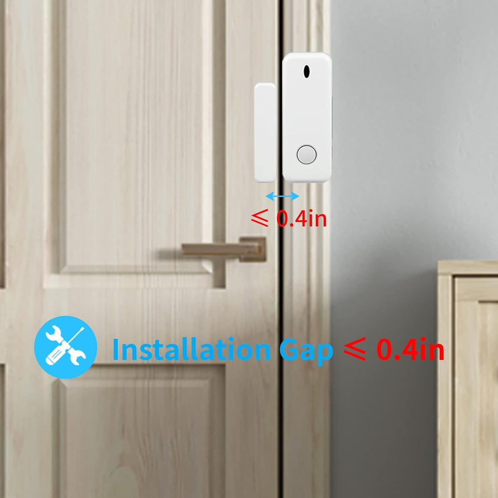 WiFi Door Alarm System, 8-Piece Kit with Hub Station, 5 Sensors, 2 Remotes Q303