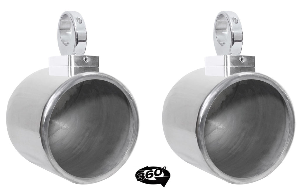 8" Chrome Swivel Wakeboard Tower Speaker Pods M88213