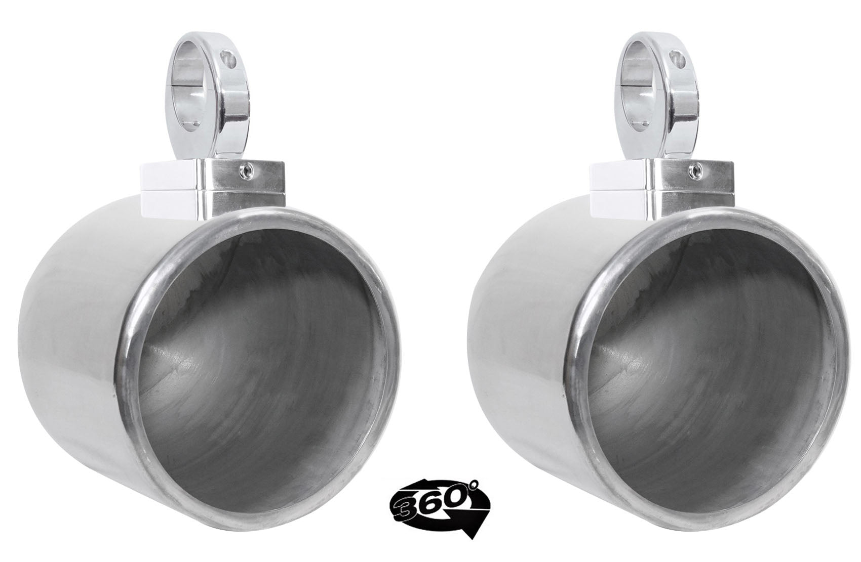 8" Chrome Swivel Wakeboard Tower Speaker Pods M88213
