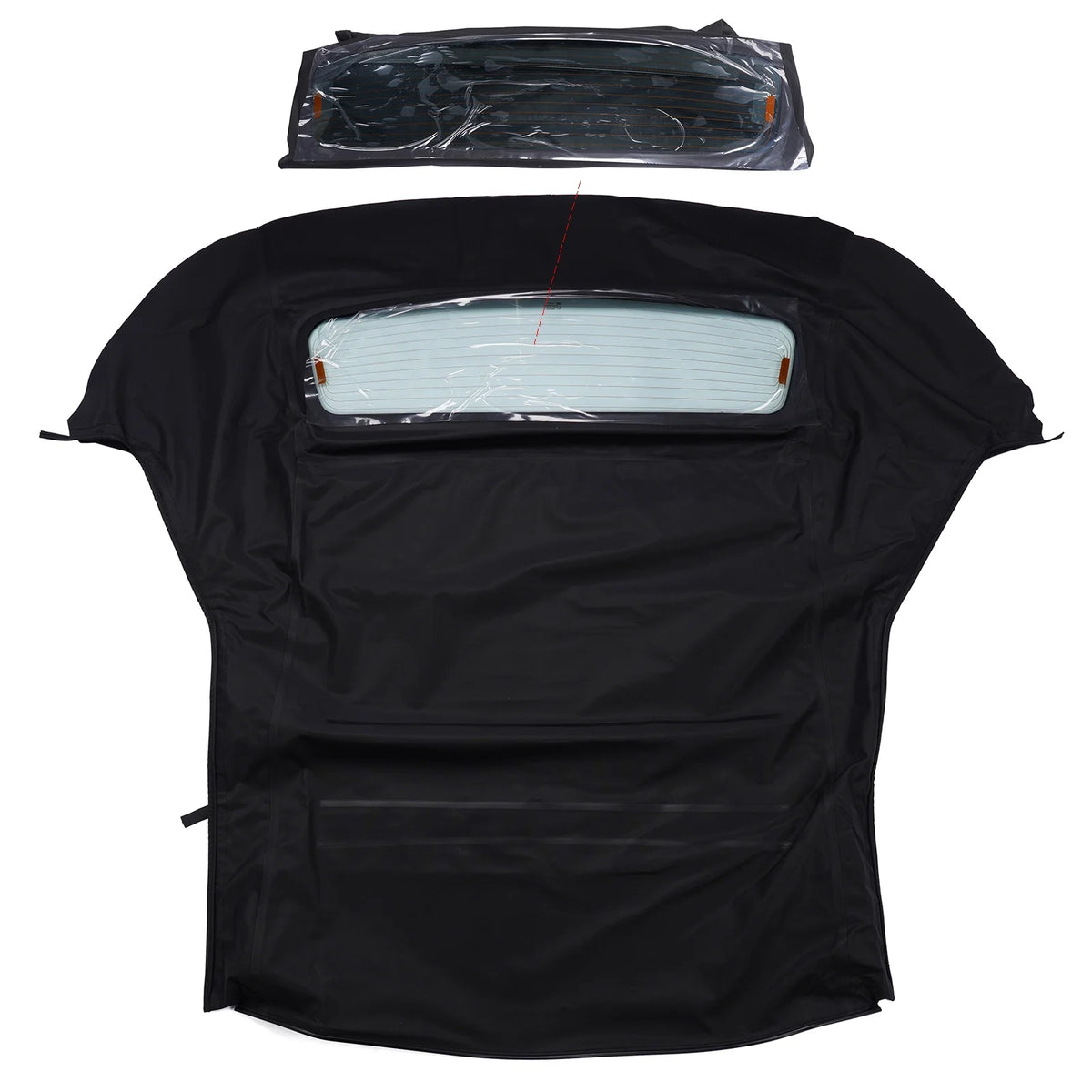 Black Convertible Top with Heated Glass Window B915