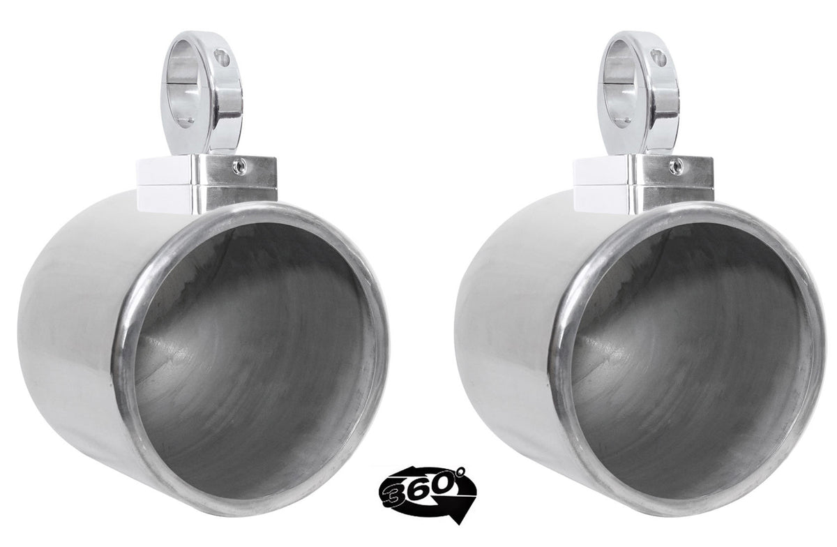 8" Chrome Swivel Wakeboard Tower Speaker Pods M88213