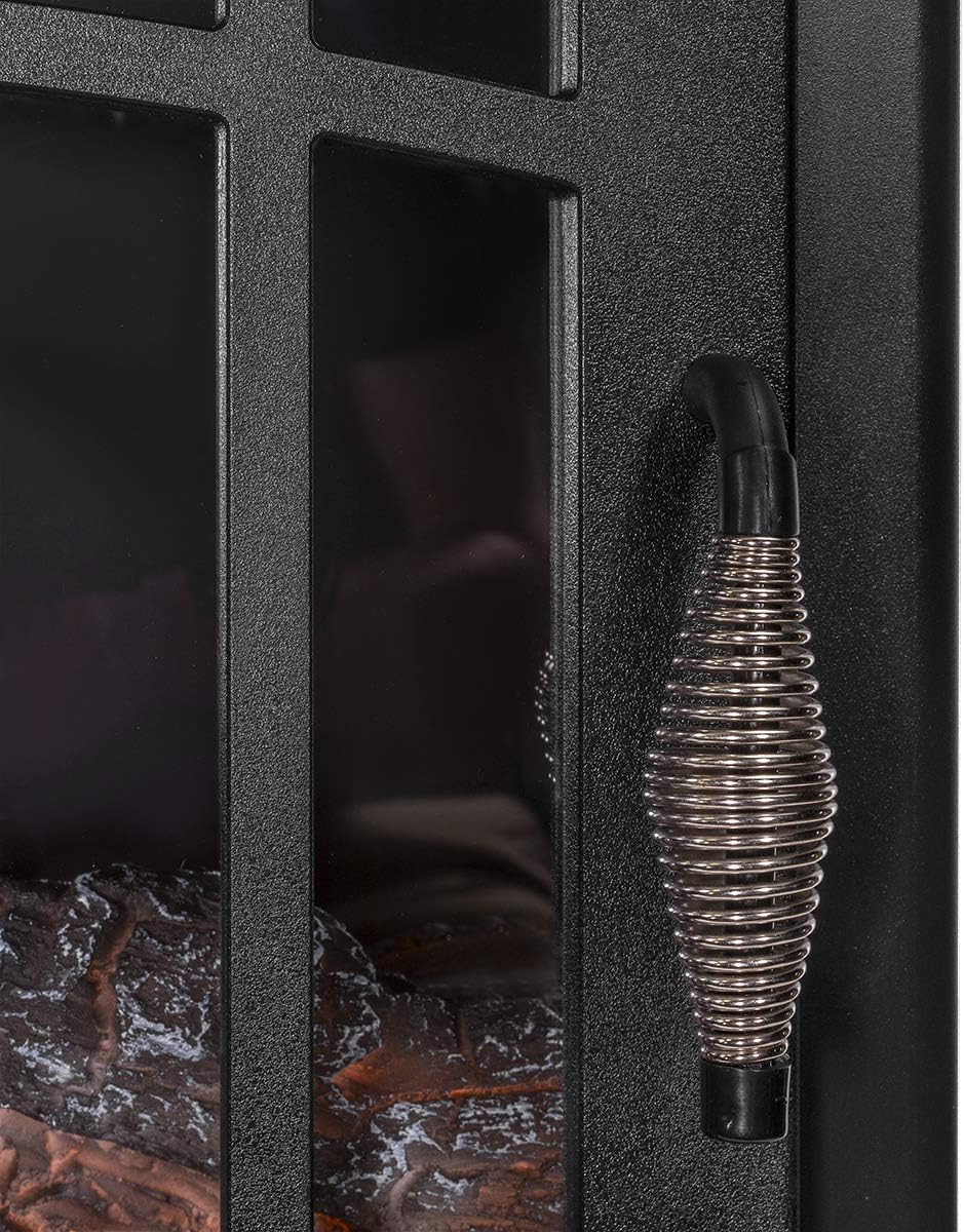 Black Freestanding Electric Fireplace Stove Heater G873