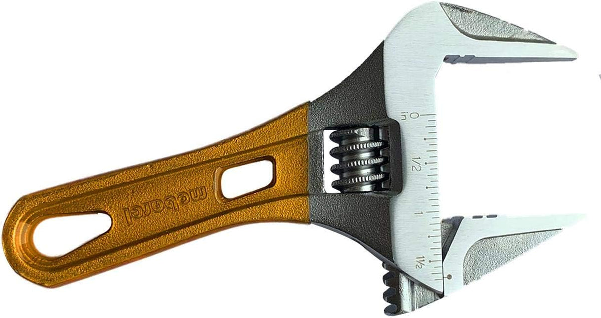 Stubby Ultra Thin Adjustable Wrench, 53mm Wide Jaw Opening, Pack of 2 L817