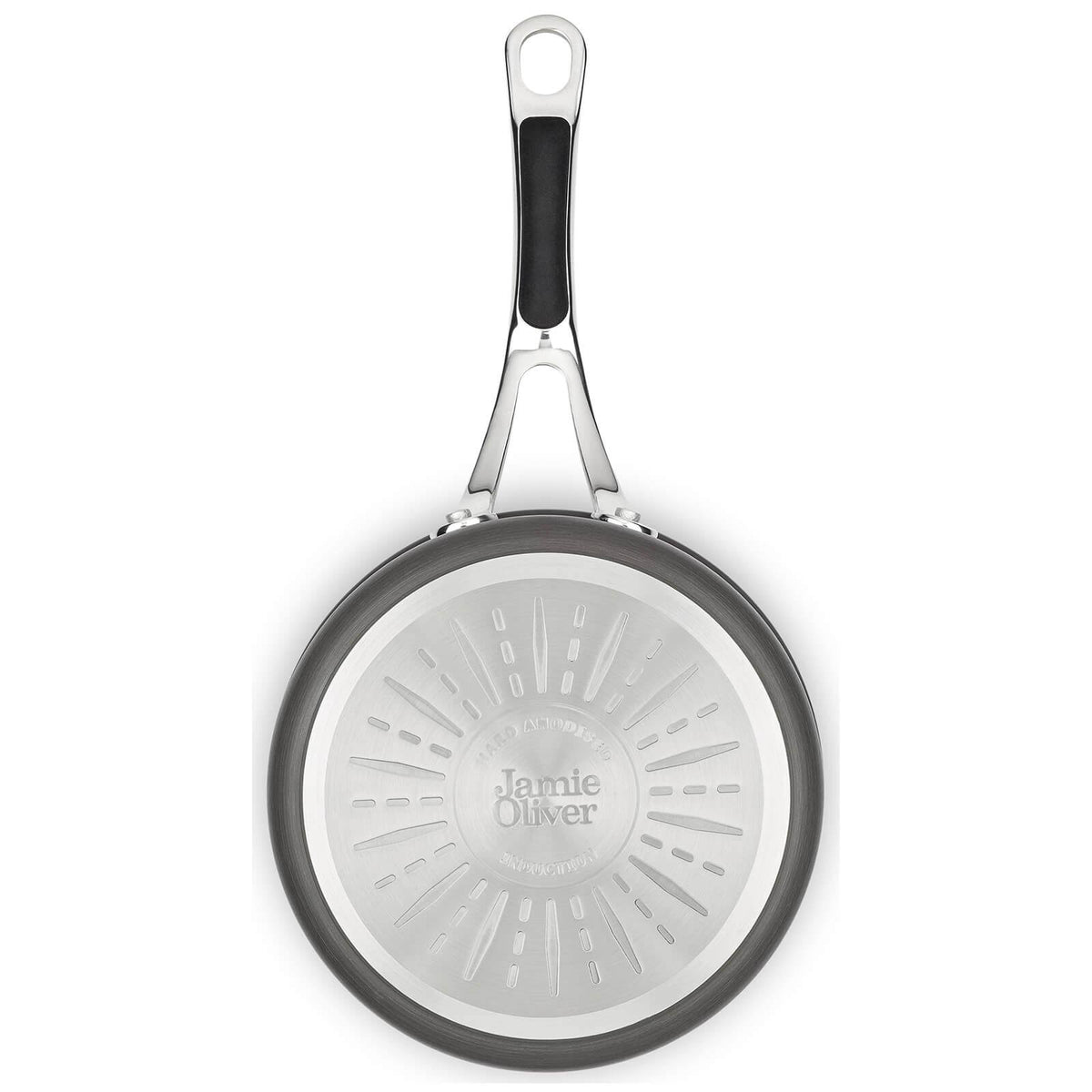 Black Hard Anodised Saucepan with Lid W224