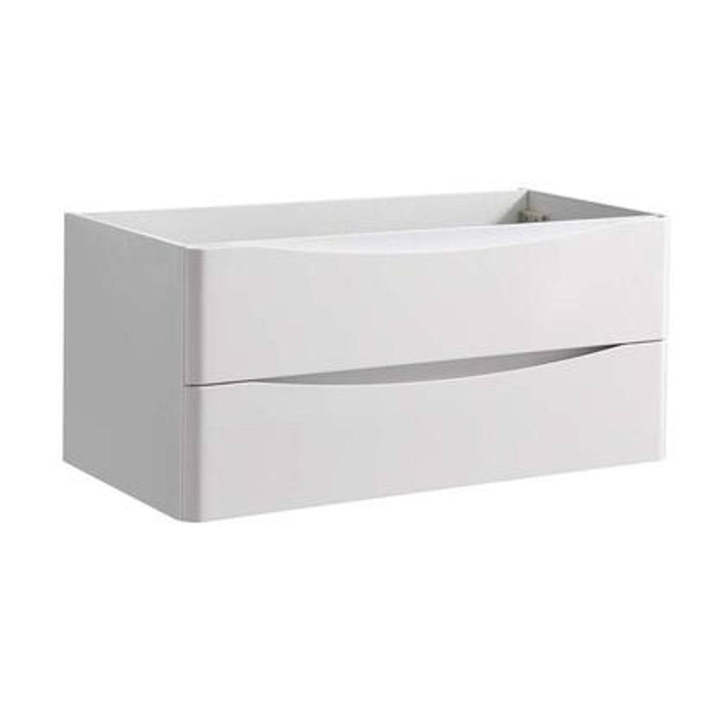 Glossy White Wall Hung Bathroom Cabinet S97107