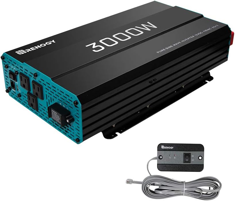 1000W Pure Sine Wave Inverter 12V DC to 120V AC Converter with USB Port U129