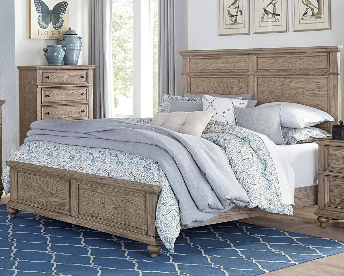 Whitewash California King Panel Bed K6706