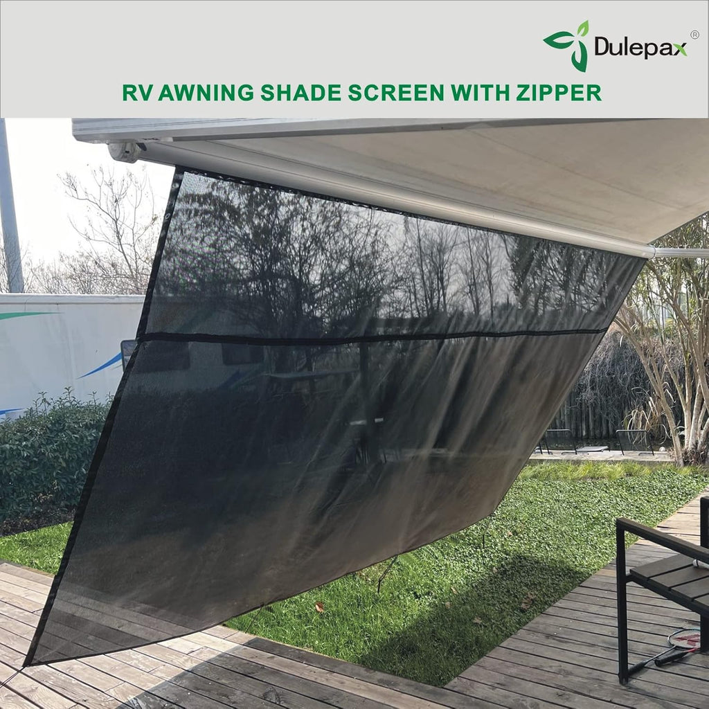 RV Awning Shade Screen with Zipper 8'X13'3'' Universal with Complete Kits A737656